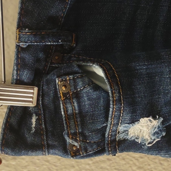 USED AEROPOSTALE DISTRESSED SIZE 7/8 REGULAR CHELSEA BOOTCUT SHORTS - Picture 4 of 15